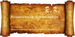 Rosenzveig Konstantin névjegykártya